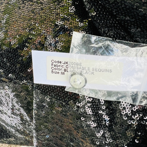 NEW WITH TAGS | UNCONDITIONAL BLACK SEQUIN BLAZER UNISEX (MENS MEDIUM) - Picture 15 of 16